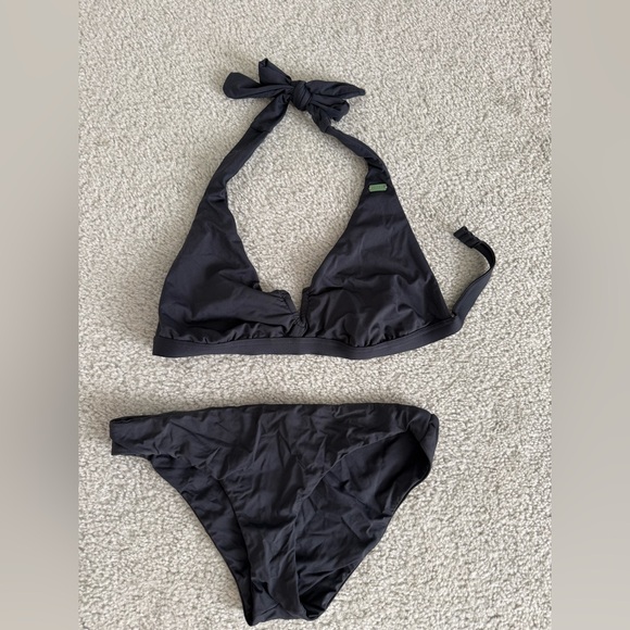 Roxy Other - Roxy Black Swim Top with Subtle Logo